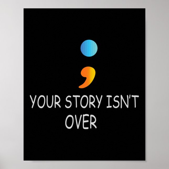 Din historia är inte över än Semikolon Suicide Awa Poster (Framsidan)