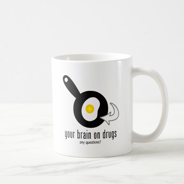 Din hjärna mot droger kaffemugg (Höger)