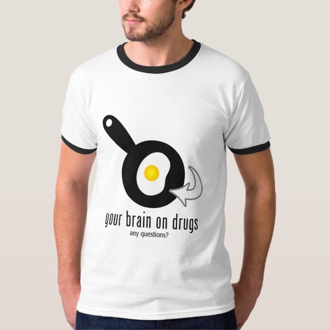 Din hjärna mot droger t-shirt (Framsida)