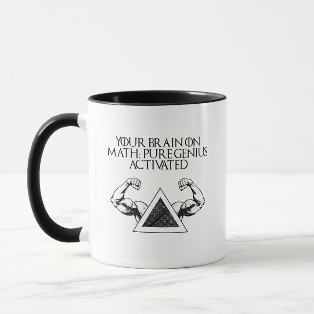 Din Hjärna På Matematik: Ren Genialitet Aktiverad Mugg (Vänster)