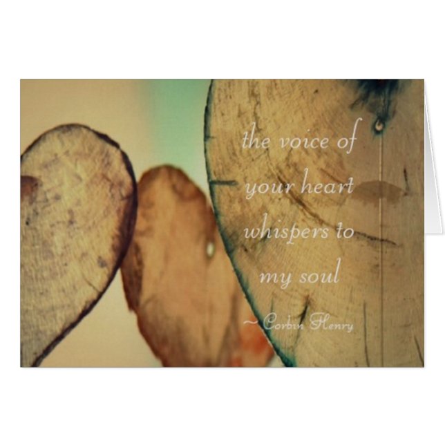 Din hjärtesvetande röst i min själ hälsningskort (Framsidan Horizontal)