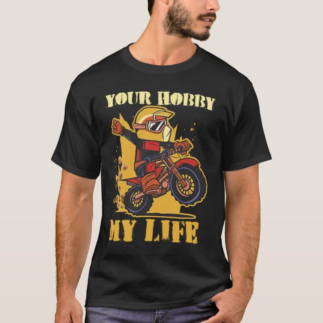 Din hoby mitt livs Enduro Motocross T Shirt (Framsida)