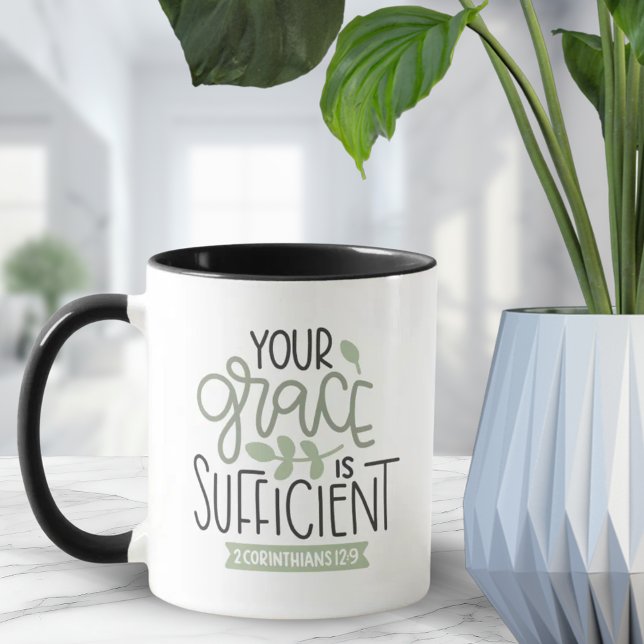 Din höghet är tillräckligt stor bibelgig. mugg (Your Grace Is Sufficient Bible Verse Gift Mug)