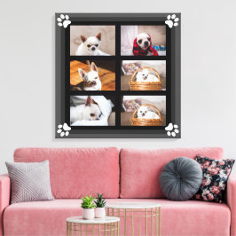 Din hund-anpassningsbar-fotokollage chihuahua canvastryck