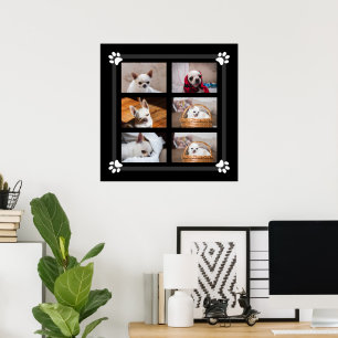 Din hund-anpassningsbar-fotokollage chihuahua poster