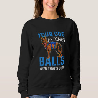Din Hund Hämtar Bollar Wow Det är Sött K9 Polis T Shirt