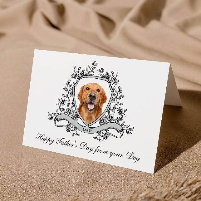 Din Hund i en Chinoiserie-kam Happy Fars dag Helgkort (Skapare uppladdad)