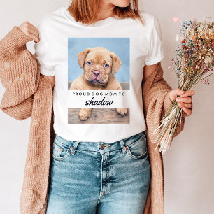 Din Hund Namn och foto   Proud Hund Mamma T Shirt