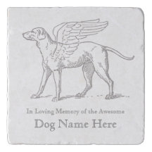 Din hund namn på den minnes- ängelhundstenen