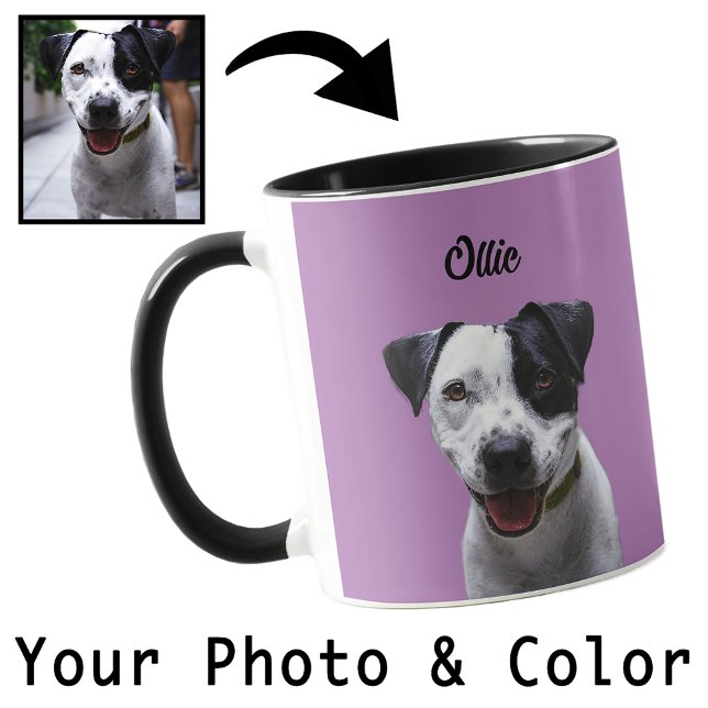 Din Hund Photo Anpassningsbar Färg Cute Gift Mamma Mugg (Skapare uppladdad)