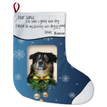 Din HUND PHOTO Blue Snowflake jag har varit Bra