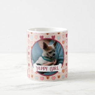 Din hundfoto Valentine-hjärta-mugg Kaffemugg