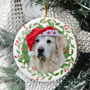Din hunds foto 1:a julen i FurEver hem Julgransprydnad Keramik