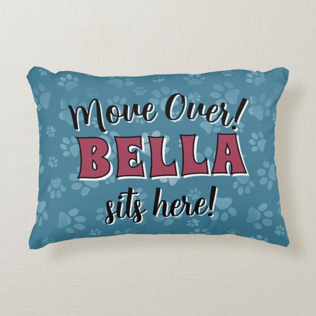 Din hunds namn Rolig design accentkudde Prydnadskudde (Framsidan)