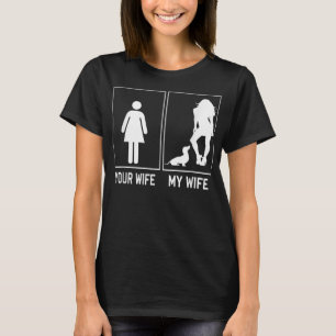 Din hustru min fru Dachshund för Make T-Sh T Shirt
