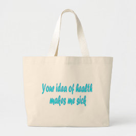 Din idé om hälsa stor tote bag jumbo tygkasse