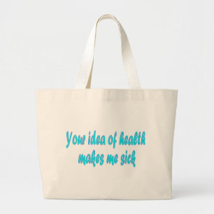 Din idé om hälsa stor tote bag jumbo tygkasse