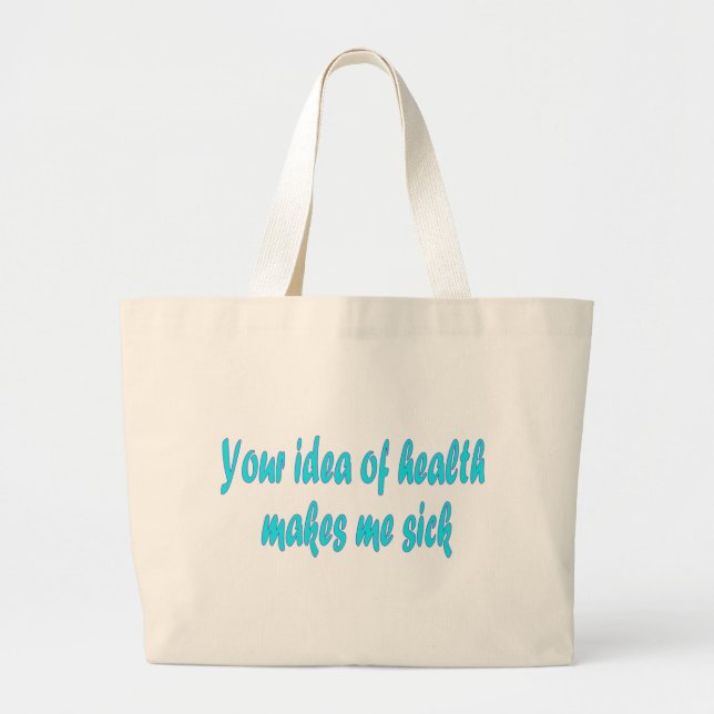 Din idé om hälsa stor tote bag jumbo tygkasse (Framsidan)