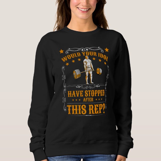 Din Idol Dödlyft Kraftlyftning Muskel Kroppsbyggar T Shirt (Framsida)