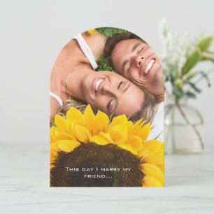 Din inbjudan till fotobröllop med solros