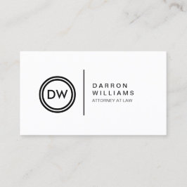 Din Initialer Monogram-Logotyp Visitkort