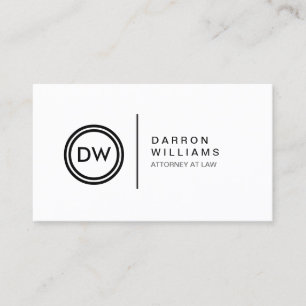 Din Initialer Monogram-Logotyp Visitkort
