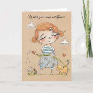 Din inre Wildblomma - gratulationskort Tack Kort