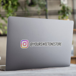 Din Instagram-namn Sociala Media-logotypikon  Klistermärken