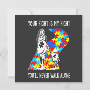 Din Kamp Är Min Kamp Pusselband Autism Mamma Varje Inbjudningar