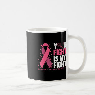 Din kamp mot min familj Breast Cancer Awareness Kaffemugg