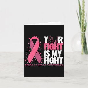 Din kamp mot min familj Breast Cancer Awareness Kort
