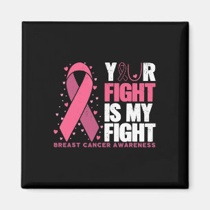 Din kamp mot min familj Breast Cancer Awareness Magnet