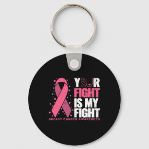 Din kamp mot min familj Breast Cancer Awareness Nyckelring