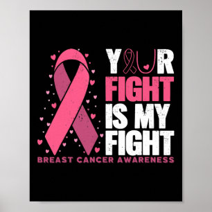 Din kamp mot min familj Breast Cancer Awareness Poster