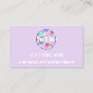 DIN KANAL NAMN YOUTUBER SUSCRIBE LOGOTYP QR ROSA VISITKORT