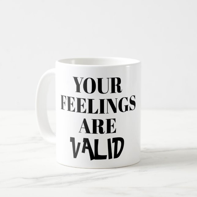 DIN KÄNSLA ÄR GILTIG - INTROVERT KAFFEMUGG (Framsida vänster)