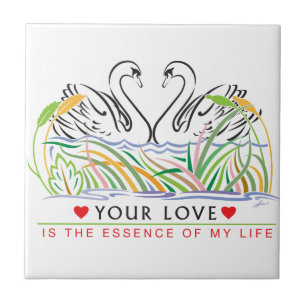 Din Kärlek är kärnan i mitt livs keramiska tile Kakelplatta
