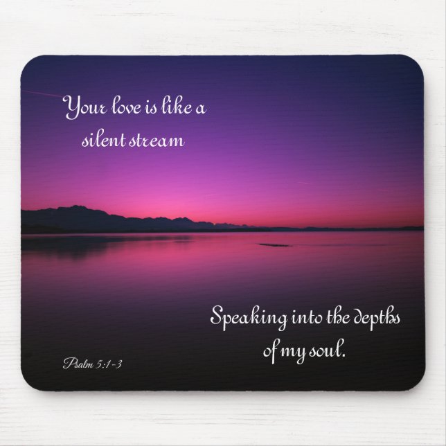 Din Kärlek är som en vacker Lila Ocean Mousepad Musmatta (Framsidan)