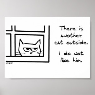 Din katt gillar inte den andra katten poster