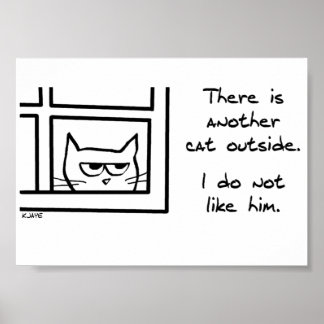 Din katt gillar inte den andra katten poster