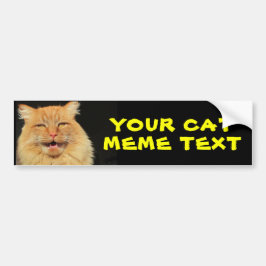 Din kattMeme text Bildekal