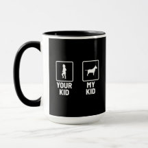 Din Kid, min Kid Funny Bull Terrier