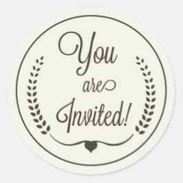 Din klassiska rund etikett är inbjuden