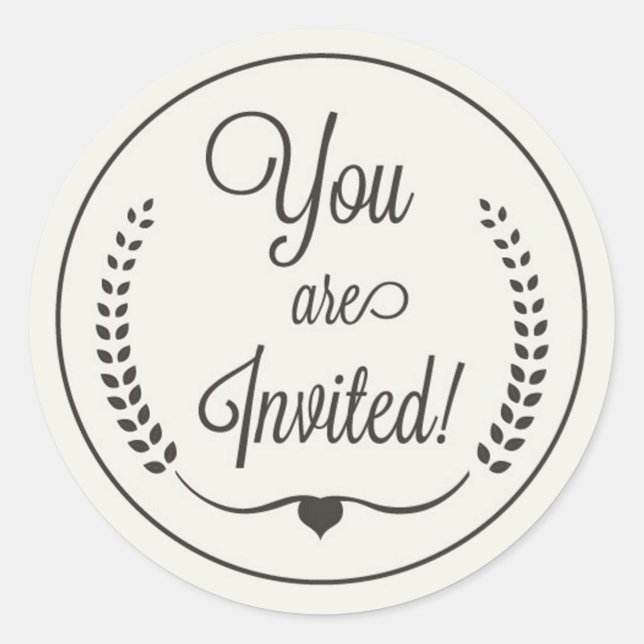 Din klassiska rund etikett är inbjuden (Framsida)
