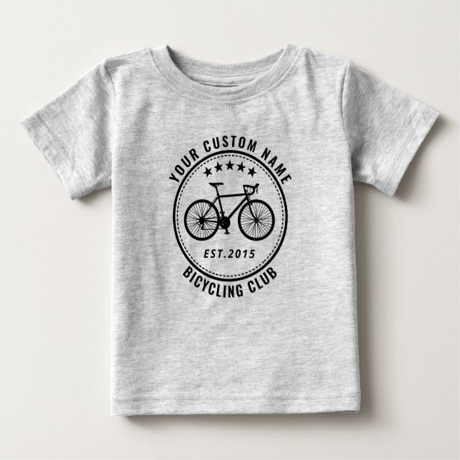 Din Klubb eller Grått för  av Bike-Anpassningsbarn T Shirt (Framsida)