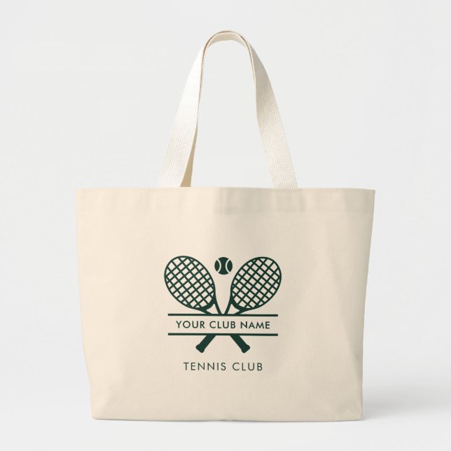 Din Klubb Namn tennis Grönt Team Promotional Swag Jumbo Tygkasse (Framsidan)