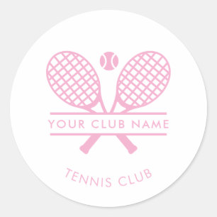Din Klubb Namn tennis Sport Players valfri Färg Runt Klistermärke