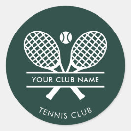 Din Klubb Namn tennis Sports Grönt någon Färg Runt Klistermärke