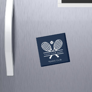 Din Klubb Namn tennis Sports Navy Blue Magnet
