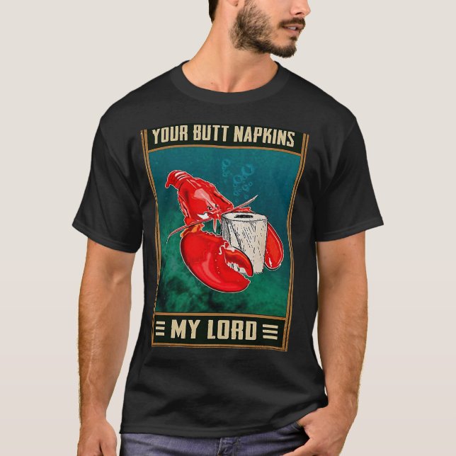 Din knut Napkins min Lord Retro Lobster Joke Outf T Shirt (Framsida)